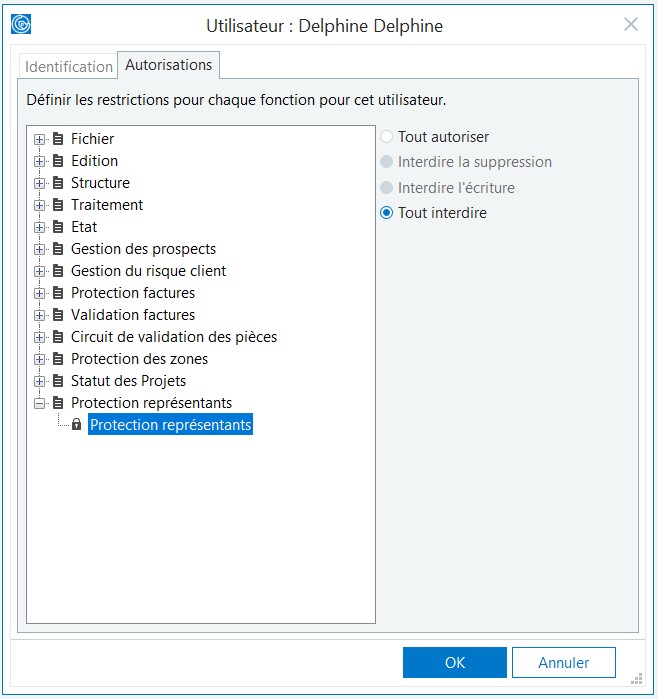 Sage 100 gestion commerciale V7 autorisations