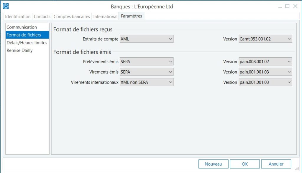 Sage 100 Moyens de Paiement nouveautés V7 format de fichiers