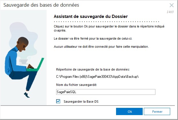 nouveautés Sage 100 Paie et RH V3.0 sauvegarde des base de données