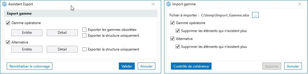 Sage 100 Gestion de production Assistant Export